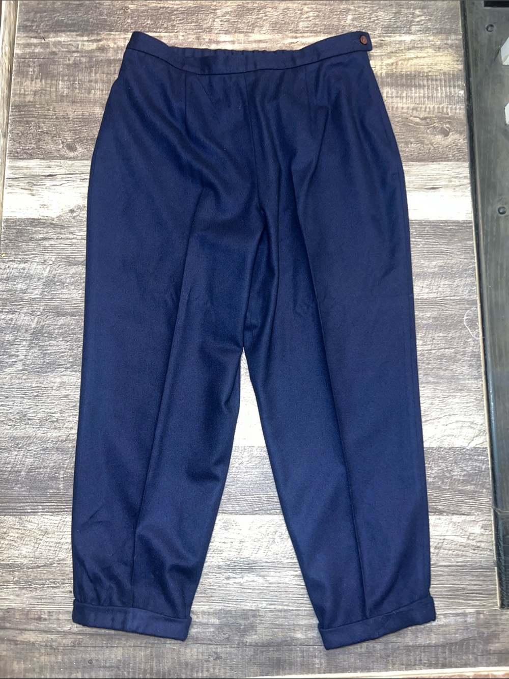 Pendleton Navy 100% Wool Pants Women’s Size 18 Vintage High Rise Trousers